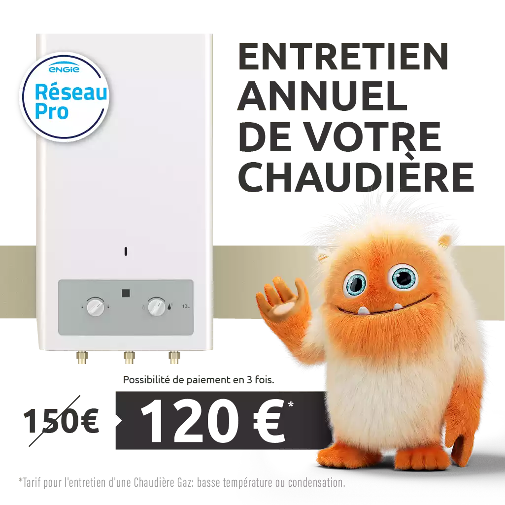 Offre pour l'entretien d'unechaudiere a gaz a 120€ seulement