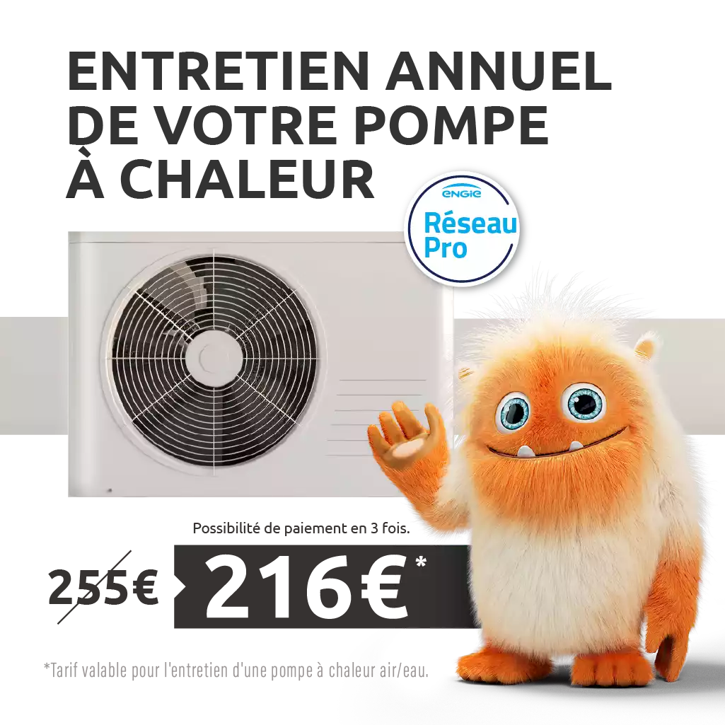 Offre pour l'entretien d'une pompe a chaleur air eau a 216€ seulement