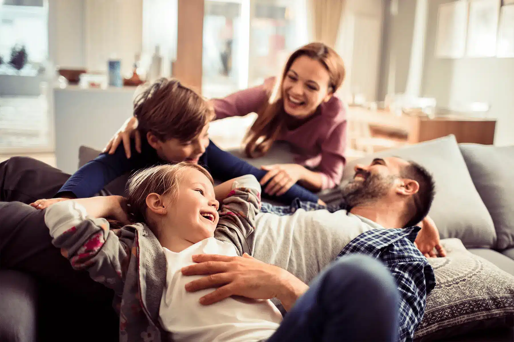 parents et enfants reunis chaudiere a condensation
